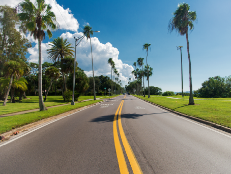 Two lane road