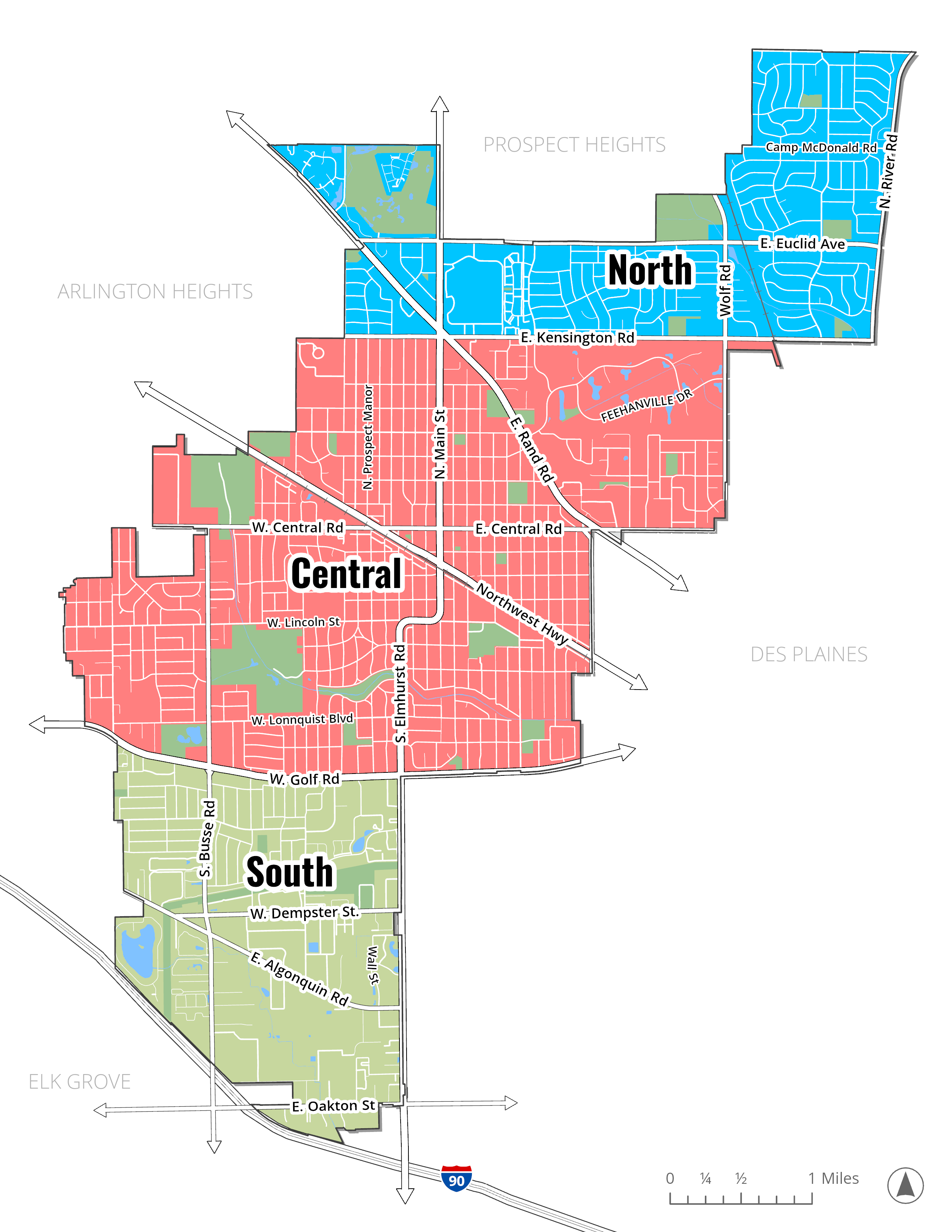 Areas of Mount Prospect