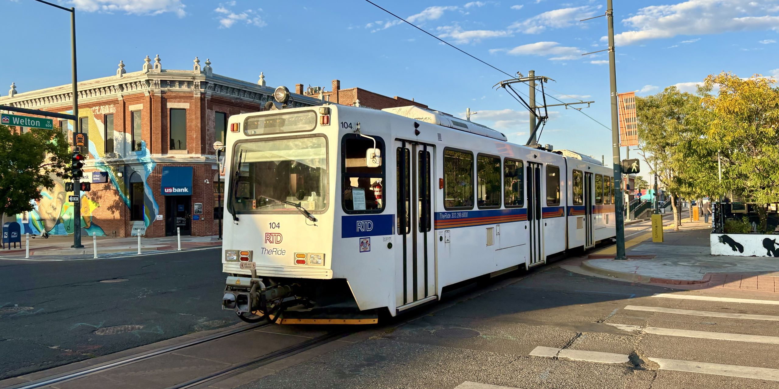 An L Line train at 27th & Welton Station.