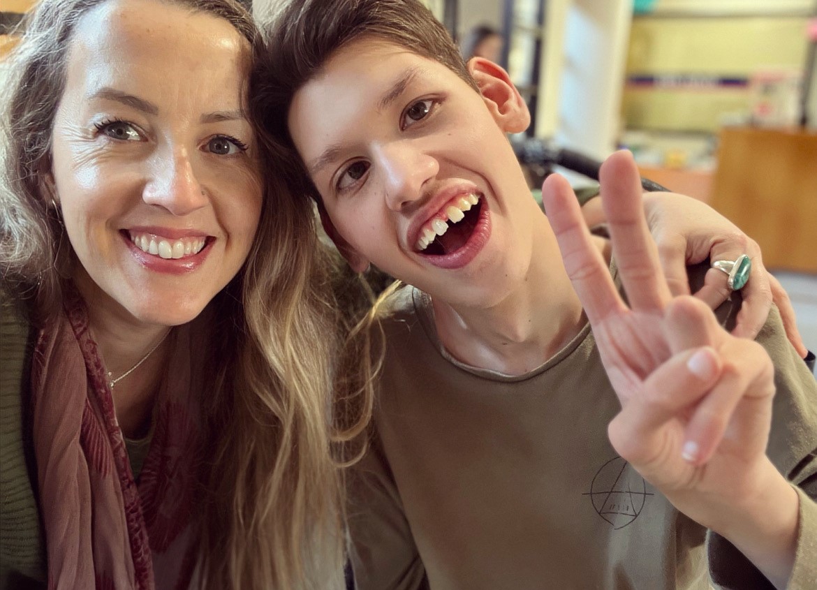Facilitator Nicole with her son