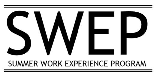 SWEP logo: the name of the program sandwiched betw