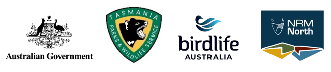 Supported by the Australian Government, Tasmania Parks & Wildlife Service, Birdlife Australia and NRM North