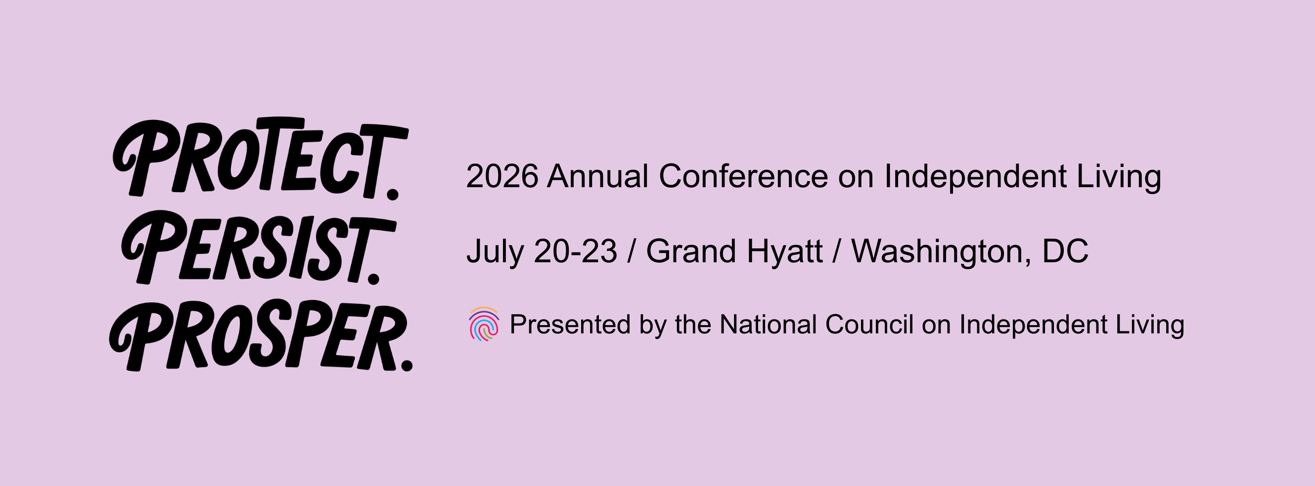 Conference Logo: BACK TO THE FUTURE. Digital font in bright, bold orange says, “2024”. Underneath, [NCIL Logo: National Council on Independent Living] Annual Conference on Independent Living.