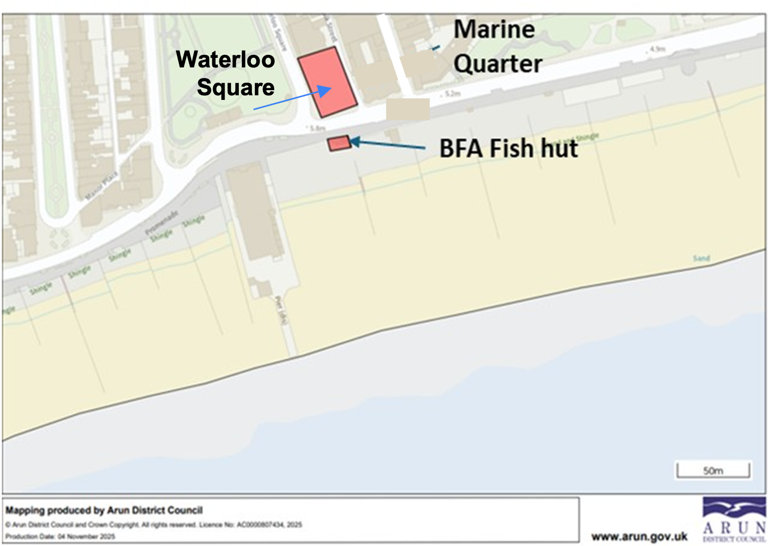 Map of the proposed Marine Quarter