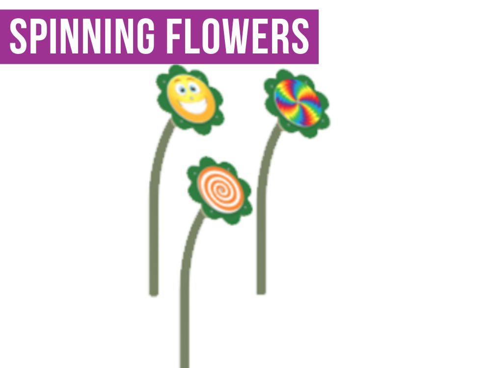 Spinning flowers - playground equipment
