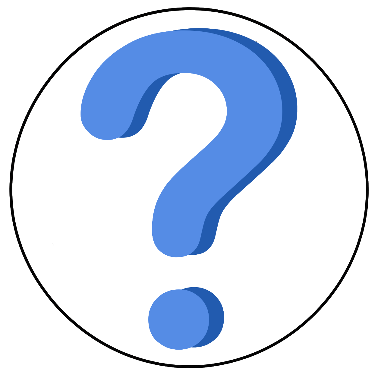 A question mark