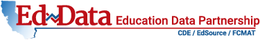 Ed-Data logo showing CDE, EdSource and FCMAT as partners
