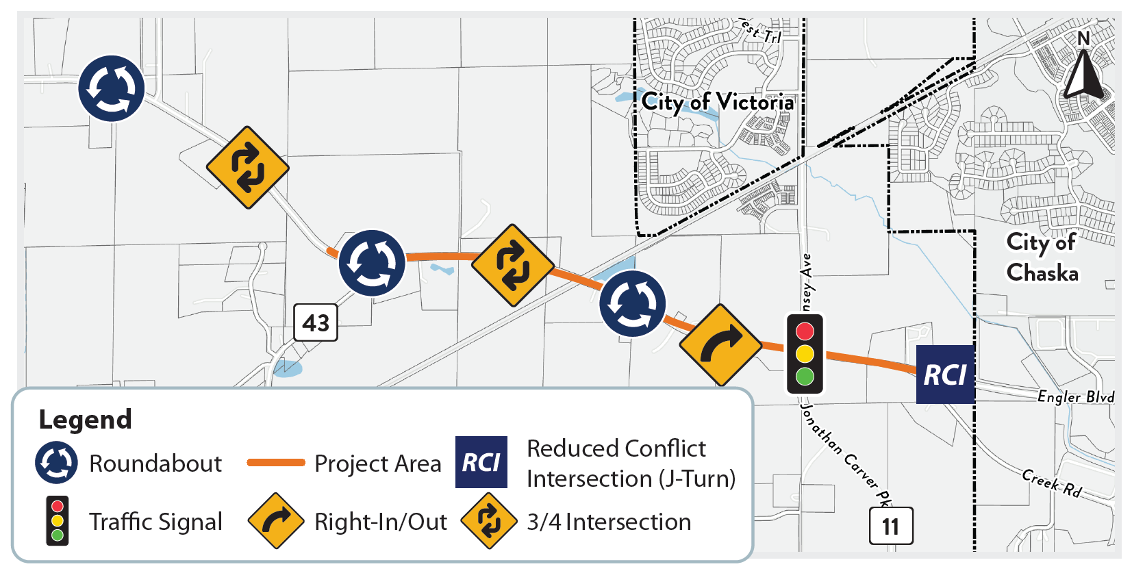 Roundabout Corridor Alternative Map