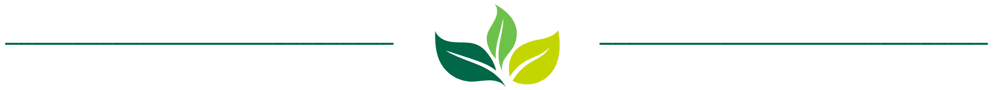 Thorpe Center icon of three leaves in various greens in the middle of a line.