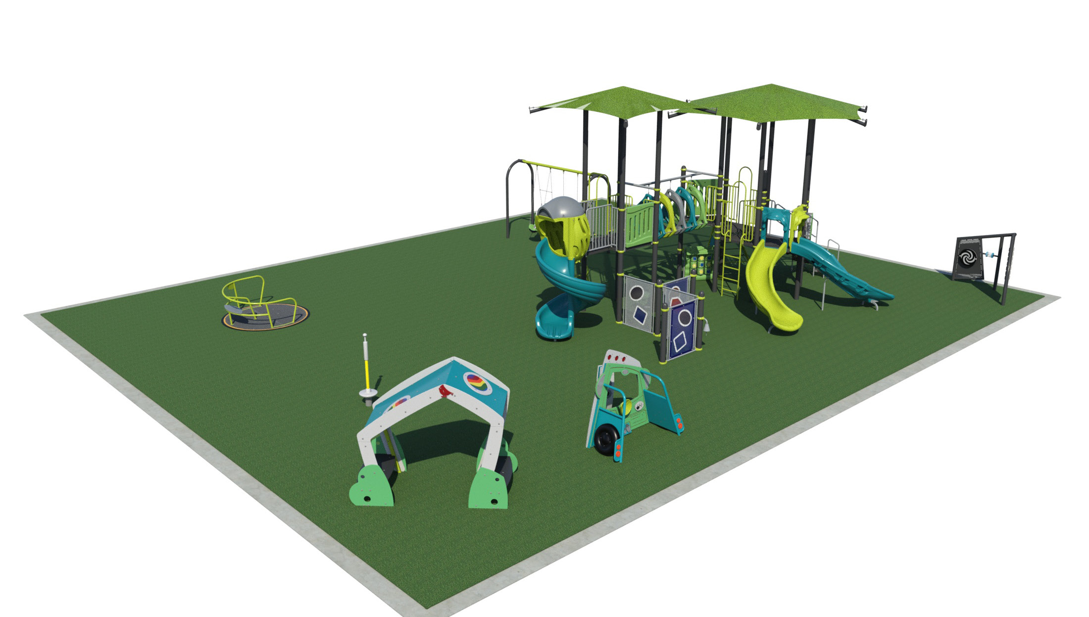 Blue and Green Playground