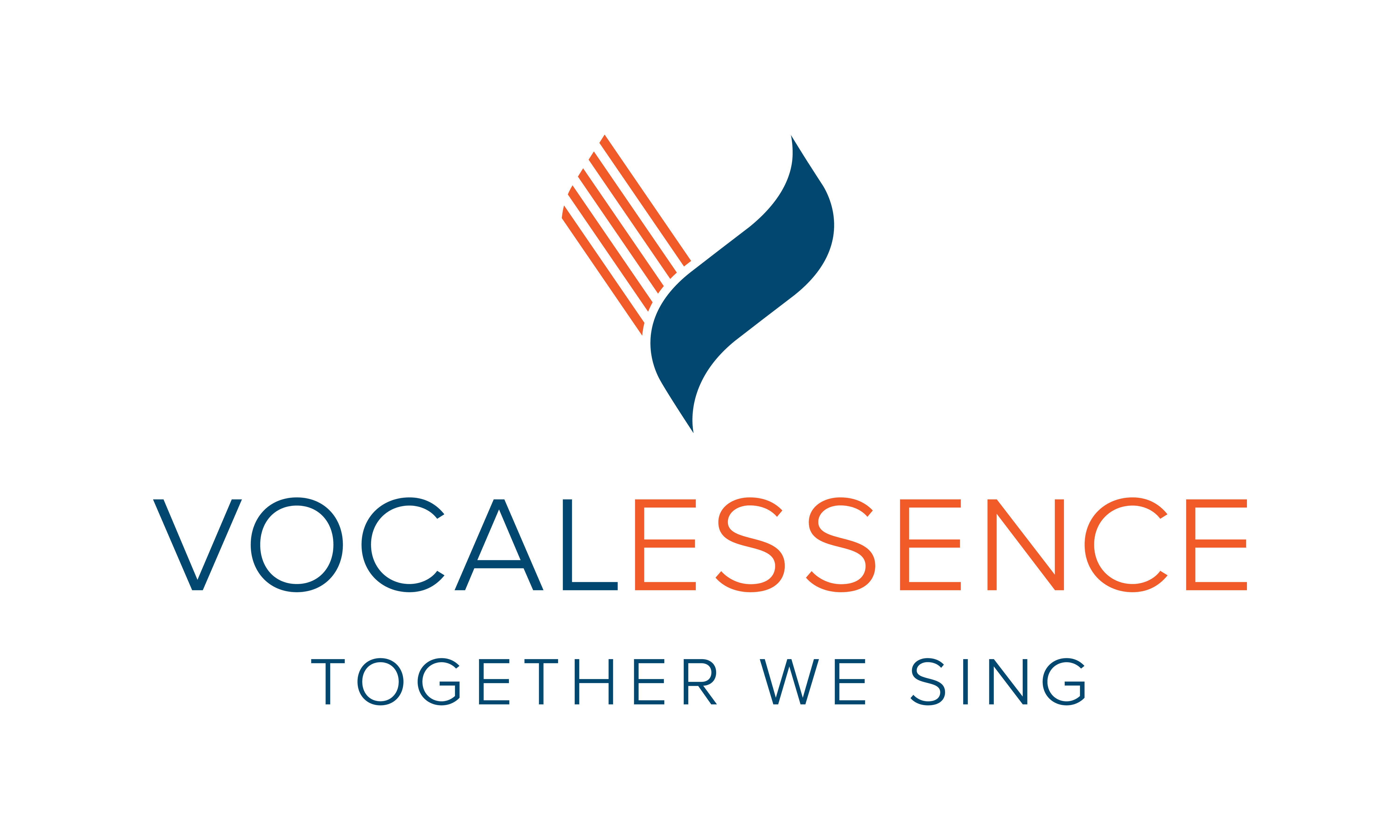 VocalEssence "V" logo with "Together We Sing" below it.